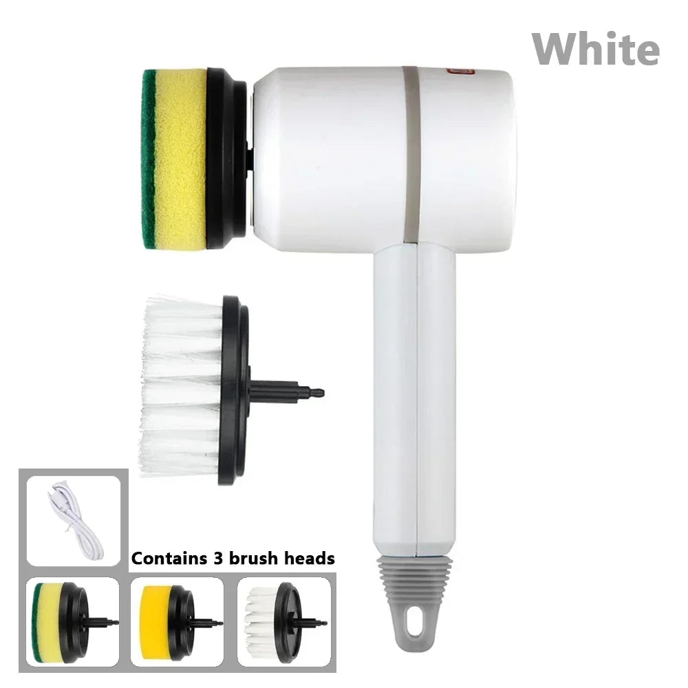Automatic Cleaning Brush,Wireless Electric ,USB Charging, Kitchen Dishwashing Brush, Bathtub, Tile, Professional Cleaning Brush